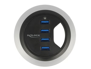 DeLOCK 62868 USB 3.2 Gen 1 (3.1 Gen 1) Typ-A-Hubs und -Konzentratoren, 5000 Mbit/s, schwarz