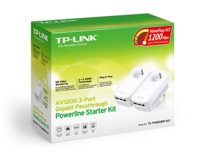 TP-Link TL-PA8030P KIT 1200 Mbit/s Trådbundet LAN-nätverk Vitt 2 st.