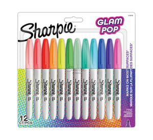 Sharpie 2198780 marker 12 szt. Końcówka cienka Niebieski, Zielony, Pomarańczowy, Różowy, Fioletowy, Czerwony, Żółty