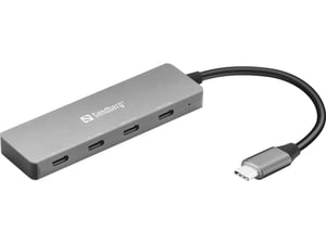 Sandberg 136-41 USB 3.2 Gen 1 (3.1 Gen 1) Type-C-Hubs und -Konzentratoren, 10000 Mbit/s, grau