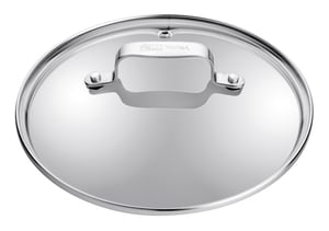 Tefal Jamie Oliver B89985 Round Stainless Steel Lid, Transparent