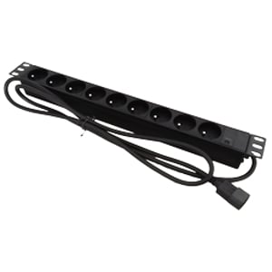 Alantec PZ09UC20 Verteiler 1,8 m, 9 x Netzsteckdose, für den Innenbereich, schwarz