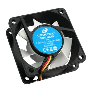 Cooltek Silent Fan 60 Obudowa komputera Wentylator 6 cm Czarny, Biały