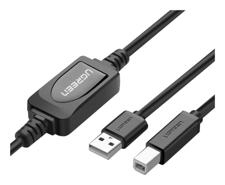 Ugreen US122 kabel USB USB 2.0 10 m USB A USB B 0,48 Gbit/s Czarny