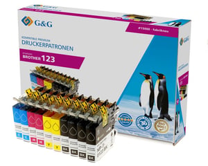 G&G 15060 nabój z tuszem 10 szt. Zamiennik Wysoka (XL) wydajność Czarny, Purpurowy, Cyjan, Żółty