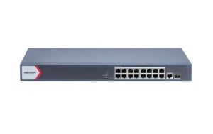 Hikvision DS-3E1518P-EIV2 przełącznik sieciowy Zarządzany Gigabit Ethernet (10/100/1000) Obsługa PoE Szary