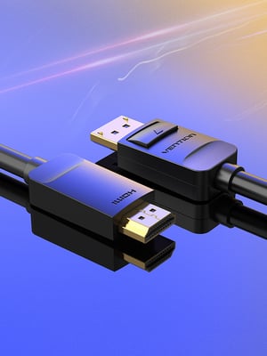 Vention HADBH adapter kablowy 2 m DisplayPort HDMI Czarny