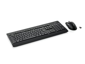 Fujitsu LX960 Tastatur Mitgelieferte Maus Dom RF Wireless QWERTY US-Englisch Schwarz