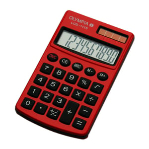 Olympia LCD 1110 fickräknare Grundläggande räknare Röd