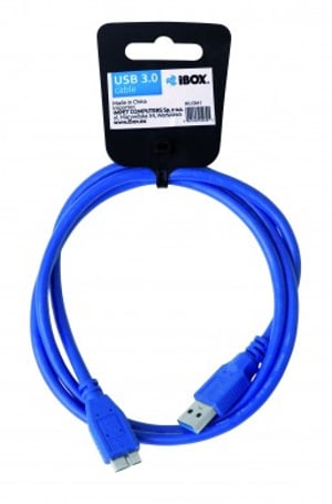 iBox IKU3M1 USB-kabel USB 3.2 Gen 1 (3.1 Gen 1) 1 m USB A Micro-USB B Niebieski