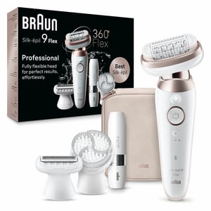 Braun Silk-épil 9 Flex 9-360 3D 40 Pinzetten Rosa, Weiß