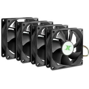 Inter-Tech 88887290 system chłodzenia komputerów Obudowa komputera Wentylator 8 cm Czarny 4 szt.