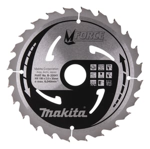 Makita MForce Sägeblatt für Kreissäge, 19 cm, 1 Stück.