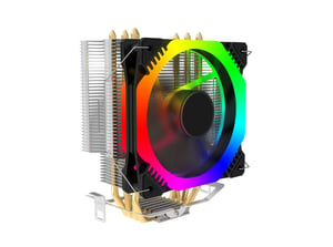 Gembird CPU-HURACAN-RGB-X120 Computer Cooling System CPU Air Cooler 12 cm Black