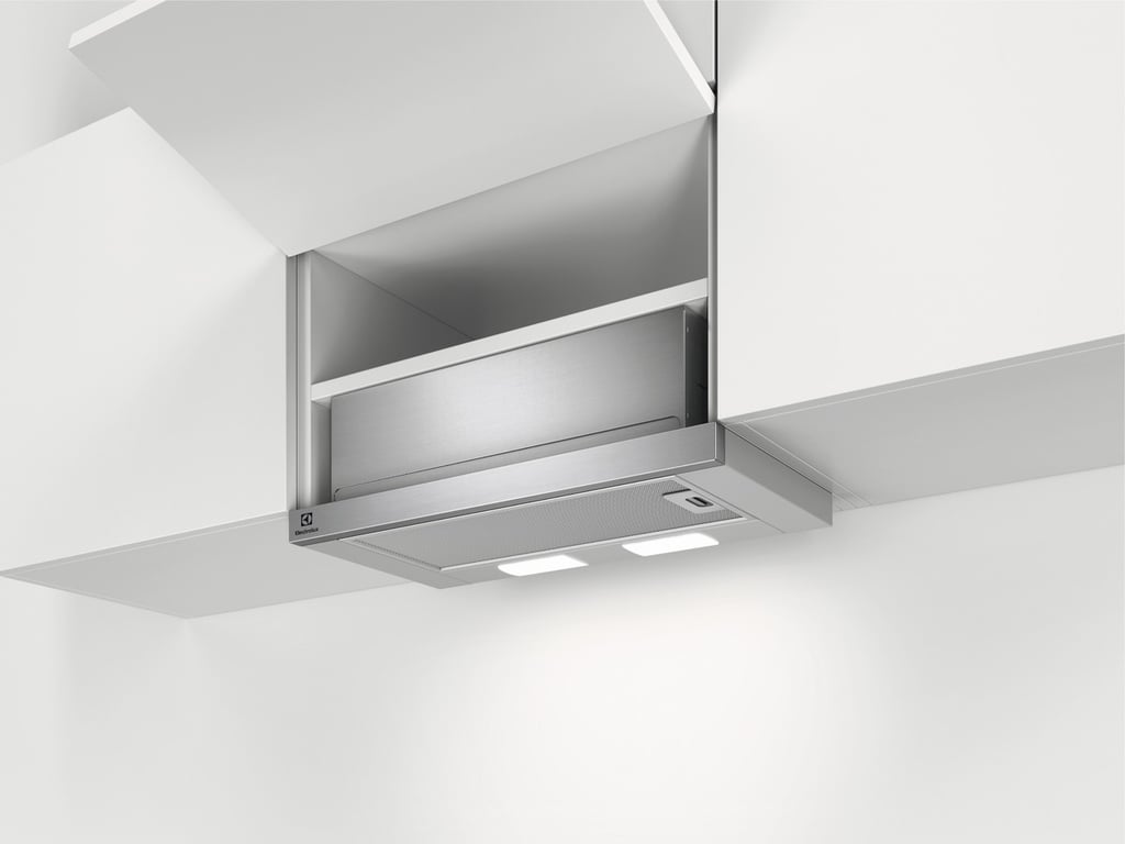 Electrolux LFP326S Pół wbudowany (wyciągany) Szary, Stal nierdzewna 410 m³/h