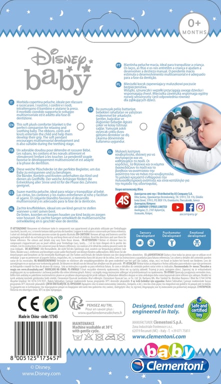 Clementoni Soft Baby Mickey kocyk dla niemowląt Wielobarwny Chłopak, dziewczyna