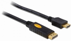 DeLOCK 82441 5 m DisplayPort to HDMI Cable Adapter, Black