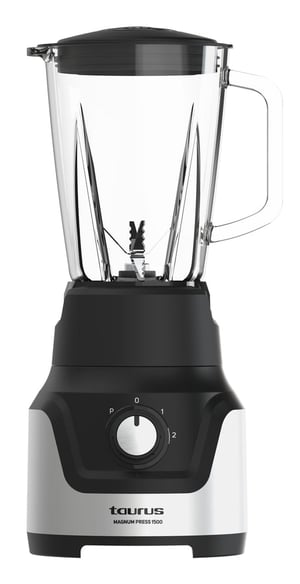Taurus MAGNUM PRESS 1500 1500 W Countertop Blender, Black, Stainless Steel