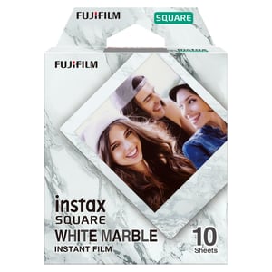 Fujifilm SQUARE 'White Marble' instant film, 10 sheets, 76.2 x 50.8 mm