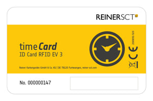 Reiner SCT timeCard Premium-Karte MIFARE DESFire EV3 RFID-Etikett Schwarz, Weiß, Gelb 50 Stück