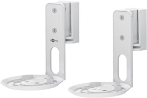 Goobay 71982 Speaker Mount, Wall-Mounted, Steel, White