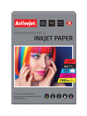 Activejet Matte Paper AP4-125M100 (A4; 100 sheets)