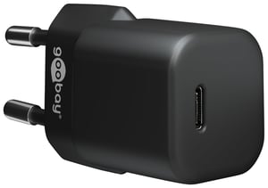 Goobay 59715 Ladegerät für mobile Geräte – Smartphone, Tablet – Schwarz – Wechselstrom – Schnellladung – Intern