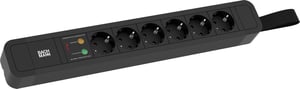 Bachmann PRIMO 2 Schwarz 6 x Netzsteckdose 2 m