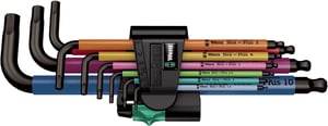 Wera 05022210001 Allen wrench L-shaped Allen wrench set, metric, 9-piece