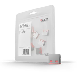 Lindy 40460 Port Blocker USB Type-A Port Blocker Pink Acrylonitrile Butadiene Styrene (ABS) Copolymer 10 pcs.