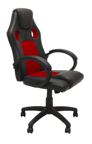 Topeshop FOTEL ENZO CZER-CZAR krzesło obrotowe Obite siedzisko Obite oparcie