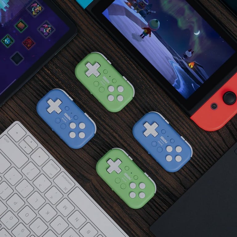 8Bitdo Micro Zielony USB Gamepad Android, Nintendo Switch, PC, iOS