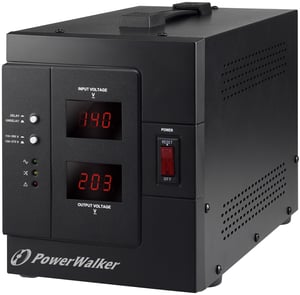PowerWalker AVR 3000/SIV spänningsregulator 230 V Svart