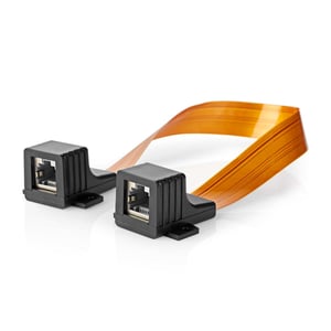 Nedis CCGB85901BK03 Network Cable, Black, Orange, 0.3 m, Cat5e U/UTP (UTP)