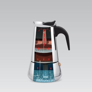 Maestro MR-1660 Kawiarka moka 0,3 l Czarny, Stal nierdzewna