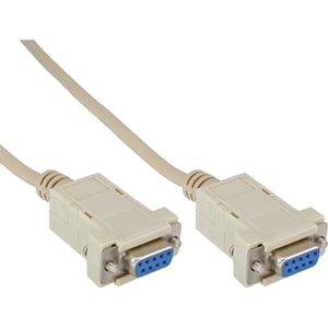 InLine 12226C kabel równoległy Beżowy 10 m DB9
