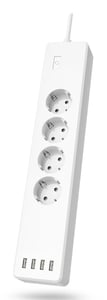 Hama 00176628 Steckdosenleiste 1,7 m, 4 x Netzsteckdose, für den Innenbereich, Weiß