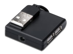 Microconnect MC-USB2.0HUB4P USB 2.0-hubbar och koncentratorer 400 Mbit/s Svart