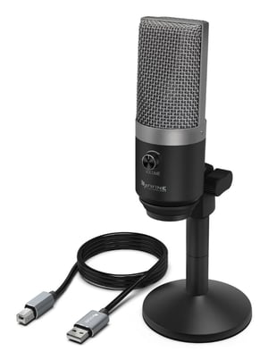 Fifine K670 mikrofon Svart, Silver Mikrofon för poddar
