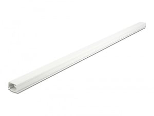 DeLOCK Cable Tray with Cover, 22 x 15 mm – 1 m long, white