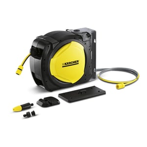Kärcher CR 7.220 Wandmontierter Schlauchwagen für Gartenschläuche Schwarz, Gelb