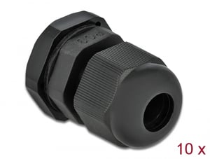 DeLOCK Tuleja kabli PG9, 10 szt. czarna