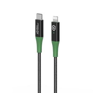Microconnect MC-SMART USB C-L-1 Lightning-Kabel 1 m Schwarz, Grün