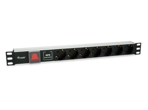 Equip 333309 Power Distribution Unit (PDU) with 7 x Power Outlets, 1U, Black, Silver