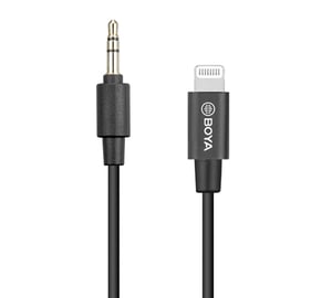 BOYA BY-K1 kabel do telefonu Czarny 3.5mm Lightning