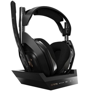 ASTRO Gaming A50 + Base Station Zestaw słuchawkowy Bezprzewodowy Opaska na głowę Czarny, Złoto