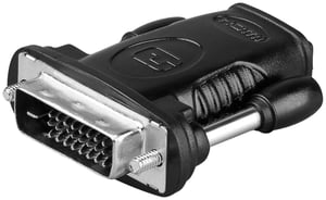 Goobay 68482 przejściówka do kabli HDMI 19pin F DVI-D 24+1pin M Czarny