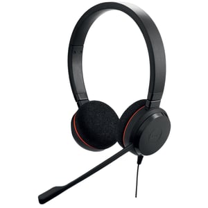 Jabra Evolve 20 Headset, trådbundet, huvudband, kontor/callcenter, USB Type-C / USB Type-A, svart