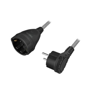 LogiLink LPS104 Netzkabel, schwarz, weiß, 3 m, F-Stecker