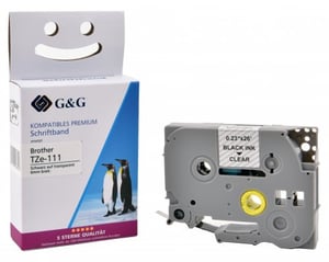 G&G 17083 taśmy do etykietowania Czarny na przezroczystym TZ/TZe